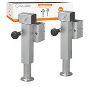 Preiswert&Gut 2X Anhängerstützen & Ausdrehstütze Wohnmobil - Stahlrohr 60x60 mm - höhenverstellbar 360-595 mm Kurbelstütze kippbar und Wohnwagenstützen Anhänger Stütze bis 1350 kg