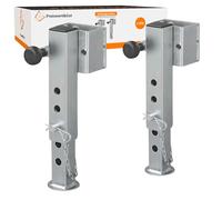 Preiswert&Gut 2X Anhängerstützen & Kurbelstütze Wohnmobil - Stütze 1300 kg, Stahlrohr 60x60 mm, kippbar - höhenverstellbar 345-445 mm Ausdrehstütze und Wohnwagenstützen Anhänger