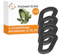 4x Gummidichtung passend 5,10,20 L Metall Benzinkanister Metallkanister Kanister