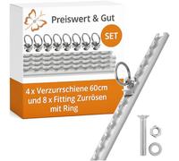 4 x Zurrschienen Airlineschiene 60 cm Ankerschiene Zurrösen Befestigungsschiene