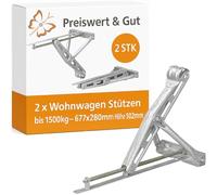 2x Wohnwagen Stützen bis 1500kg Drehstützen 677x280mm Wohnwagen Stützfüße H502mm