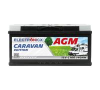 Premium AGM Batterie 140Ah 12V, batterie für Wohnwagen, Wohnmobil, Solarbatterie für Camping Mover, Deep-Cycle-Batterien, Batterie Solaranlage 140 Ah