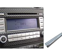 Premium Innenraum Zierleisten Dekor Blende Design Folie Set Carbon Chrom Silber