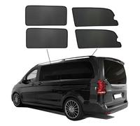 Premium SunClip Auto Sicht- & Sonnenschutz kompatibel mit Mercedes V-Klasse lang 2014-2024 (Seitenscheiben mit Ausstellfenster) INKL Tasche