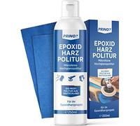 PRINOX 250ml Epoxidharz Polierpaste inkl. Profi Poliertuch - Hochglanz Politur für Epoxidharz, Gelcoat, GFK - Perfekter Glanz für Epoxy Resin - Entfernt Mattierungen & Mikro Kratzer