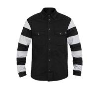 Prison Motoshirt Hemd Herren (schwarz/weiß), M