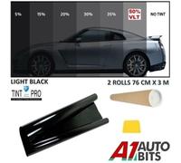 Pro Anti-kratzer Auto Fenster Tönungsfolie Tönen Leicht Schwarz Rauch 50% 76cm X