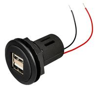 Pro Car USB Einbausteckdose 2x USB schwarz 2x USB