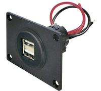 ProCar USB Einbau-Doppelsteckdose Belastbarkeit Strom max.=5 A Passend für (Details) USB-A Steckdose 12 V zu 5 V, 24 V zu 5 V