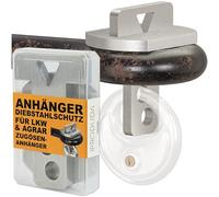 PRODUDA LKW Anhänger Schloss Diebstahlschutz Diebstahlsicherung für LKW Anhänger Zugöse 40mm bis 50mm Edelstahl zusammensteckbar mit Staubox - ohne Schloss