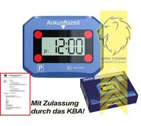 ProPark Elektronische Auto Parkscheibe Parkuhr Digital Blau mit KBA Zulassung