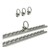 Zurrschienen 20 teilig Airlineschiene 60cm Ankerschiene Zurrösen Befestigungsschiene