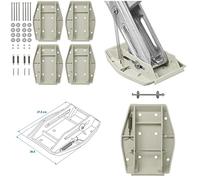4 x Stützplatten Big Foot für Ausdrehstützen Wohnwagen mit Feder Set