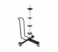 ProPlus Fahrbarer Felgenbaum für 4 Räder - Für Autoreifen bis 225 mm Breite - Rollen und Handgriff inklusive - Schwarz und Silber