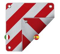 ProPlus Warntafel PVC Rot-Weiß Italien Spanien 2in1 Wohnwagen Warntafeln Warnschild 50cm
