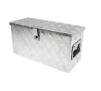 PROREGAL Deichselbox TITAN Für PKW Anhänger Abschließbar Mit Deckel & 2 Schlüsseln HxBxT 25x68x30cm Aluminium Werkzeugkiste Aufbewahrungsbox