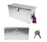PROREGAL Deichselbox TITAN Für PKW Anhänger Abschließbar Mit Deckel & 2 Schlüsseln HxBxT 25x68x30cm Aluminium Werkzeugkiste Aufbewahrungsbox