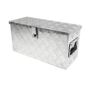 PROREGAL Deichselbox TITAN Für PKW Anhänger Abschließbar Mit Deckel & 2 Schlüsseln HxBxT 25x68x30cm Aluminium Werkzeugkiste Aufbewahrungsbox