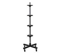 PROREGAL Fahrbarer Felgenbaum CARRERO für Autoreifen bis 24,5 cm, HxBxT 115,5x46x46cm, bis zu 4 Reifen, Schwarz, Reifenständer, fahrbar