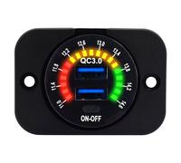 ProRide 12V USB Einbau 2 Ports mit Schalter & Voltmeter QC3.0