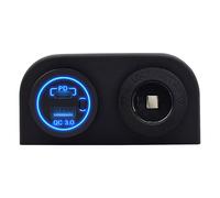ProRide 12V USB/USB-C Aufbausteckdose 2 Ports QC3.0 + 12/24V-Anzünder