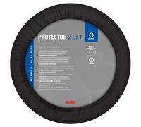 Protector 2 in 1, Lenkradbezug aus Stretch-Polyester - Schwarz