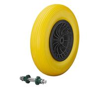PU-Reifen mit Kunststoff-Felge 16" 4.00-8 inkl. Achse 20mm