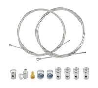 PUCIO 2 Stück 2M Universal Reparaturset Gaszug Schaltzug Kupplungszug Fahrrad Roller Mofa Moped mit 9x Nippel Motorrad Universal Seilzug für Mofa Moped, Fahrrad, Roller