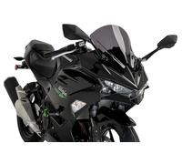 Puig 22015F Z-Racing-Windschild, aerodynamisch und sportlich, aus 3 mm Acryl mit doppelter Höhe und seitlichen Kanälen zur Verbesserung von Schutz und Stabilität, Dunkel getönt