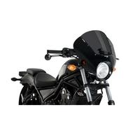 PUIG SEMI-FAIRED SCREEN DARK NIGHT FUR HONDA CMX500 REBEL 17-19 DARK SMOKE-21100