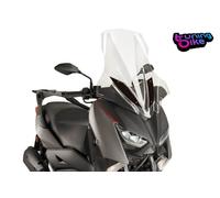 Puig 9476W V-Tech Line Touring-Scheibe aus 4 mm Acryl mit kantigem aerodynamischem Design für maximalen Schutz und reduzierte Turbulenzen, Transparent