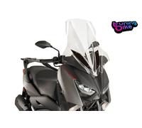 Puig 9476W V-Tech Line Touring-Scheibe aus 4 mm Acryl mit kantigem aerodynamischem Design für maximalen Schutz und reduzierte Turbulenzen, Transparent