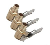 Pumixiy 3-teiliges Messing-Pumpen-Adapter-Set für Reifenventil-Verlängerung, kompatibel mit Standardventilen für Auto und Motorrad