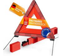 PURAHELP® KFZ Warndreieck Faltbar [Norm 2025 ECE R27] - Vehrkersdreieck Kompakt & Klappbar - Pannendreieck Auto sichtbar bis zu 250m - Sicheres Verkehrspannen Dreieck nach EU Norm (StVO konform)