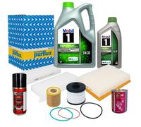 PURFLUX Inspektionspaket + 6L MOBIL 1 ESP 5W30 FORMULA P für JUMPY SCUDO VIVARO