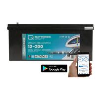 Q-Batteries Lithium Akku 12-200 12,8V 200Ah 2560Wh LiFePO4 Batterie mit Bluetooth
