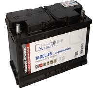 Q-Batteries 12GEL-65 Antriebsbatterie 12V 65Ah (5h), 73Ah (20h) wartungsfreier Gel-Akku VRLA - 1527