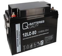 Q-Batteries 12LC-80 / 12V - 80Ah Blei Akku Zyklentyp AGM - Deep Cycle VRLA