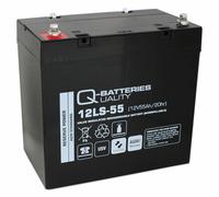 Q-Batteries 12LS-55 | 12V 55Ah Blei Akku Standard-Typ AGM VRLA 10 Jahres Typ