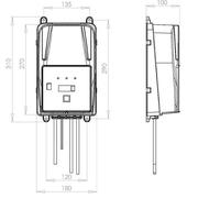 Q-Batteries energiesparendes Hochfrequenzladegerät by S.P.E. Charger CBHF2-M ohne Batteriestecker 24V 15A - Ladekennlinie: IUa LiIon 27.4V