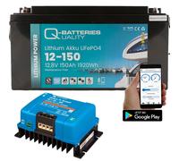 Ladebooster Set- Q-Batteries LiFePO4 12,8V 150 Ah + Victron Orion-Tr Smart 12/12-30A Ladebooster