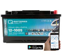 Q-Batteries LiFePO4 Akku 12-100S 12,8V 100Ah mit Bluetooth