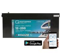 Q-Batteries Lithium Wohnmobilbatterie 12-200 12,8V 200Ah 2560Wh LiFePO4 Akku