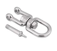 Qcwwy Zubehör für Motorradanhänger, Drehbarer Schnappschäkel aus Stahl, Rostfrei, Drehring-Rollschäkel in Marinequalität mit Elektrolytischem Polierfinish. Einfache Installation, kein Schweißen (6MM)