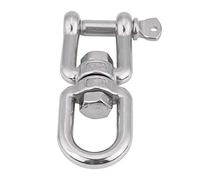 Qcwwy Zubehör für Motorradanhänger, Drehbarer Schnappschäkel aus Stahl, Rostfrei, Drehring-Rollschäkel in Marinequalität mit Elektrolytischem Polierfinish. Einfache Installation, kein Schweißen (10mm)