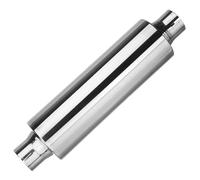QFJFBGGH Auto-Endrohre 2" 50mm Universal-Auspuffrohr-Schalldämpfer Edelstahl-Schalldämpferspitze Auspuff-Endrohr-Schalldämpfer 16 Zoll Lang Endrohrblenden