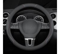 QIANRUIA Auto Lenkradbezug Leder für Skoda Octavia II 1Z5 Estate 2004-2013, Lenkradhülle Anti Rutsch Breathable Lenkradschutz Lenkradabdeckungen für Frauen Männer,Black-Line