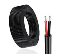 Qiping 2 Adriges Fahrzeugleitung Kabel 20M, 2x1,0mm² KFZ Kabel 12V/24V | 2 Polig Stromkabel Verzinntes Kupferkabel Für Anhänger LKW LED-Rücklichter, Flexibel Niedrige Impedanz Verlängerungskabel