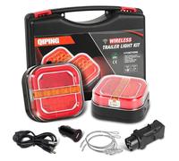 Qiping Kabellose Magnetische LED Anhänger Rückleuchten 12V, Wiederaufladbare Anhänger Beleuchtung Set, ECE-EMV-Geprüft, Wasserdicht Funk Rücklichter für LKW Traktor PKW