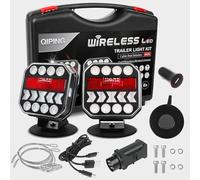 Qiping Magnetische kabellose LED Rückleuchten Anhänger 12V/24V, Wiederaufladbare LED Anhänger Beleuchtung Set mit ECE-Geprüft, Wasserdicht Funk Rücklichter für LKW Anhänger Traktor